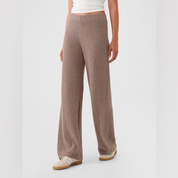 NEW GAP CashSoft Shaker-Stitch Sweater Pants Taupe Size XXL Tall NWT - Picture 2 of 8